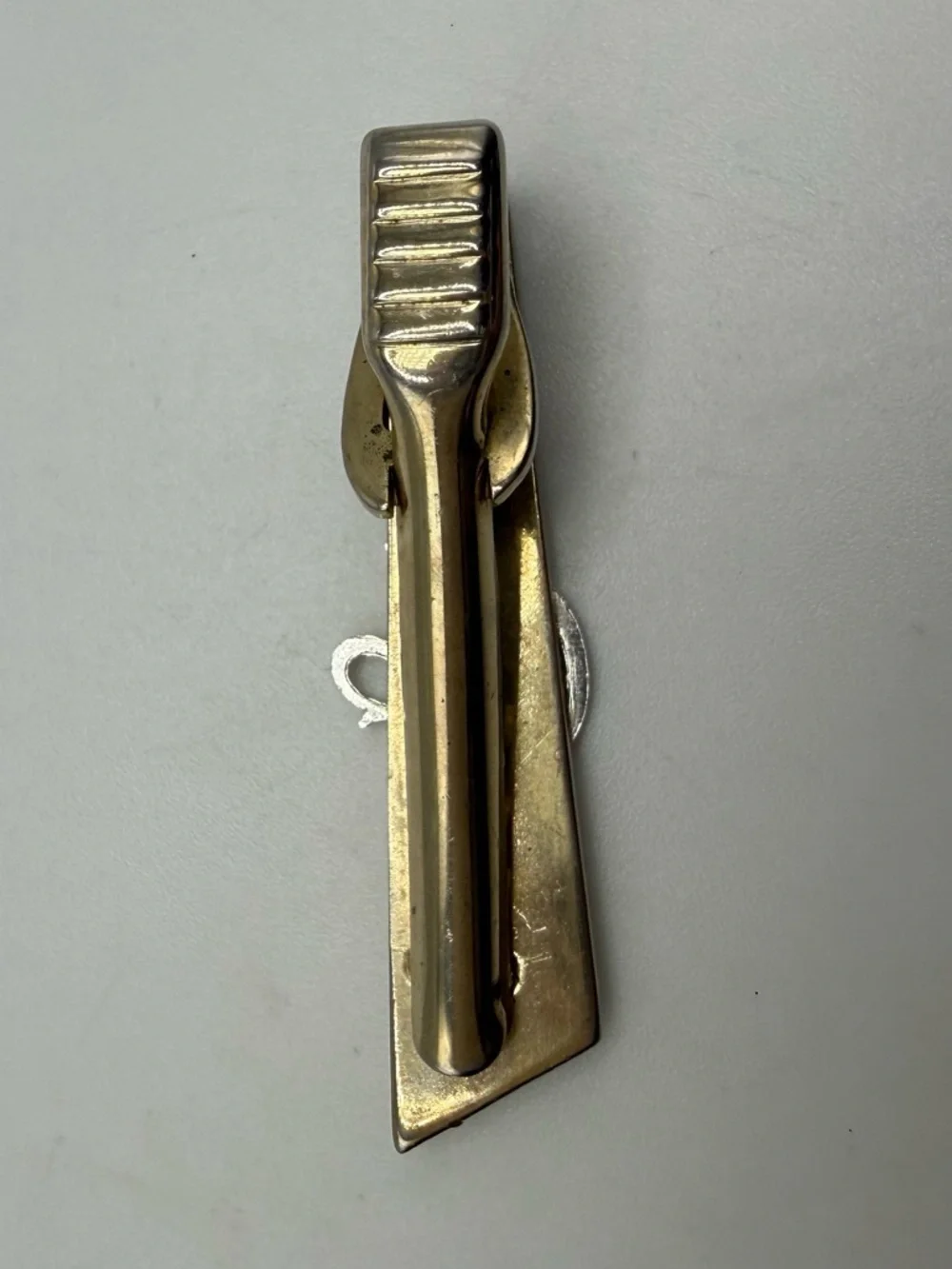 Vintage Gold Tone Fly Fishing Tie Bar Clip Fly Lure Design
